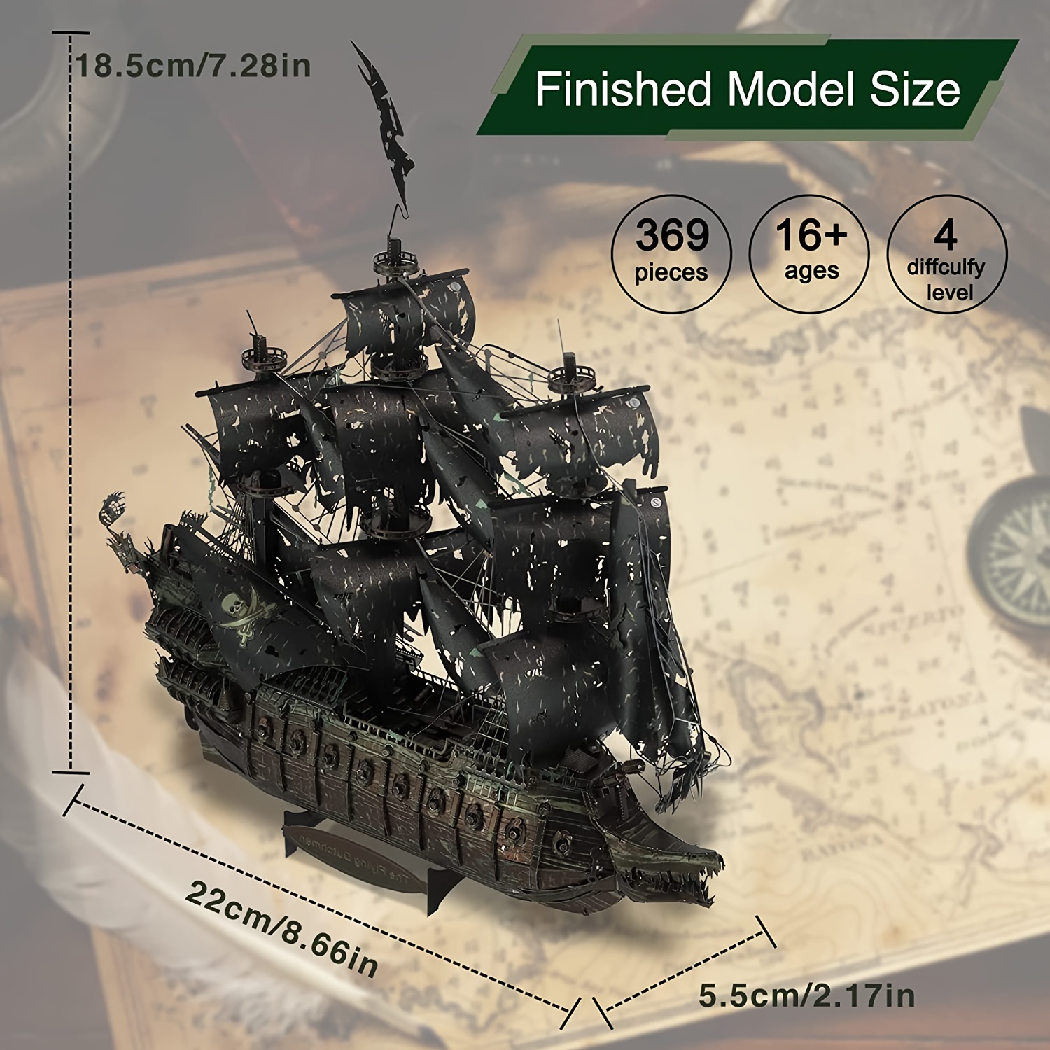 Piececool Metal 3d Puzzles For Adults Flying Dutchman Pirate - Temu Belgium