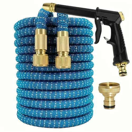 1 roll new retractable water hose car wash flowers magic hose magic water hose home car wash garden hose 3 times retractable spray gun 17ft 25ft 50ft 75ft 100ft 125ft