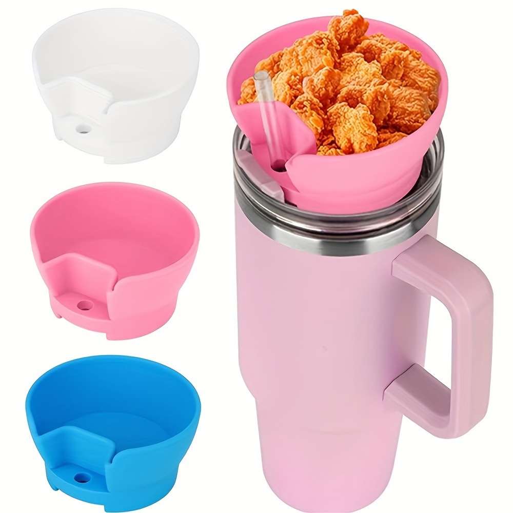 Snack Tray for Stanley 40 oz Tumbler with Handle, Snack Bowl With Straw  Hole for Stanley Tumbler, Stanley Cup Snack Bowl Holder Suitable for Car  Cup