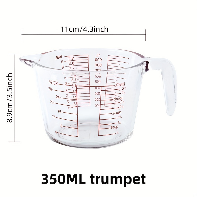 Glass Measuring Cup With Scale Milk Cup High Temperature - Temu