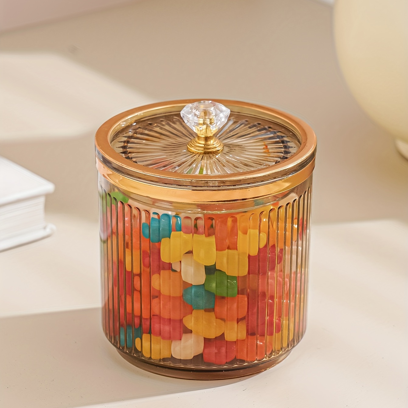 Acrylic Bead Decor Sugar Jar, Candy Snack Jar, Sealed Jar, Wedding