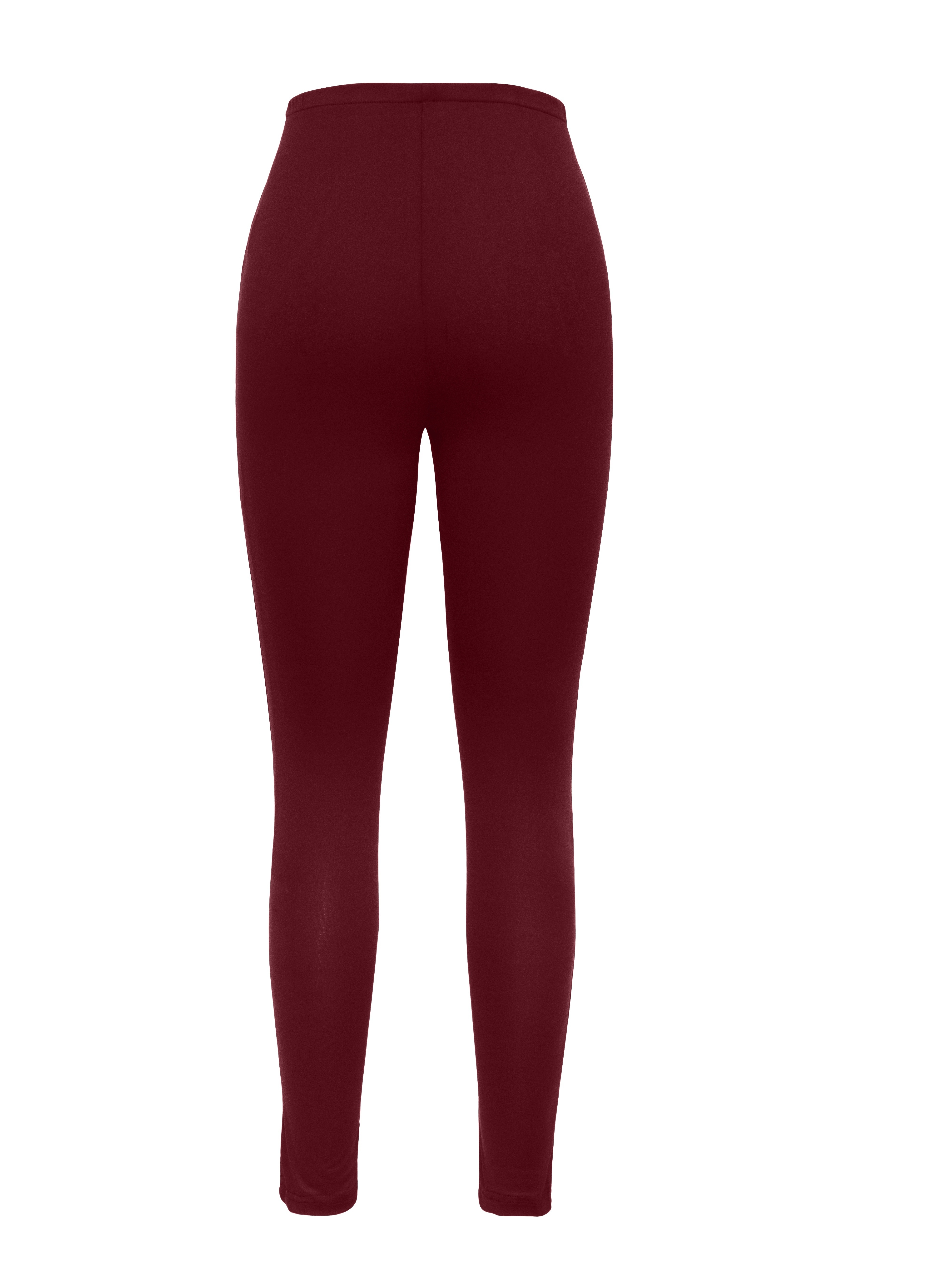Womens Trousers, Ladies Rose Red High Waist Trousers Double