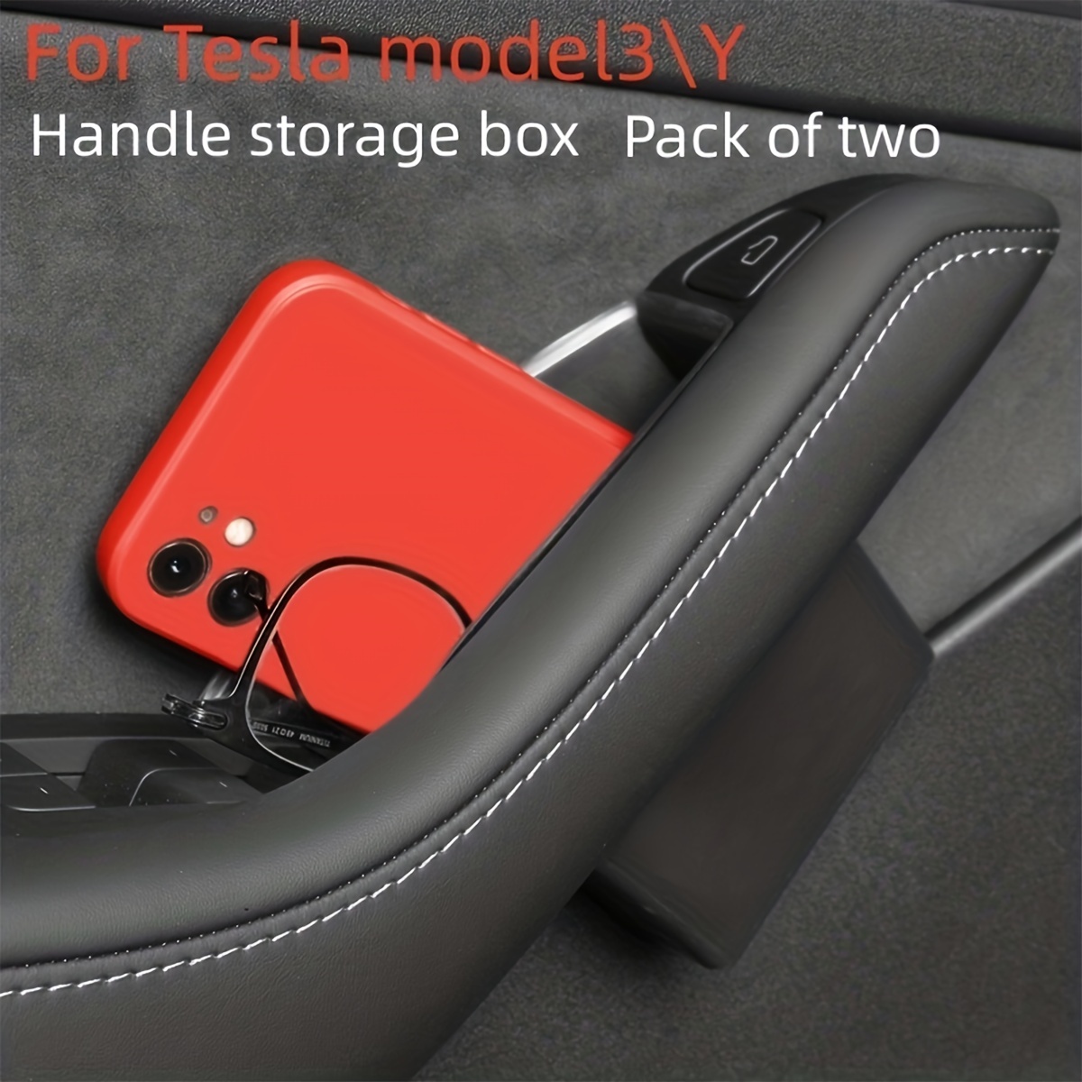 Für Tesla Modell Y Auto Vorne Hinten Tür Slot Lagerung Box Silica