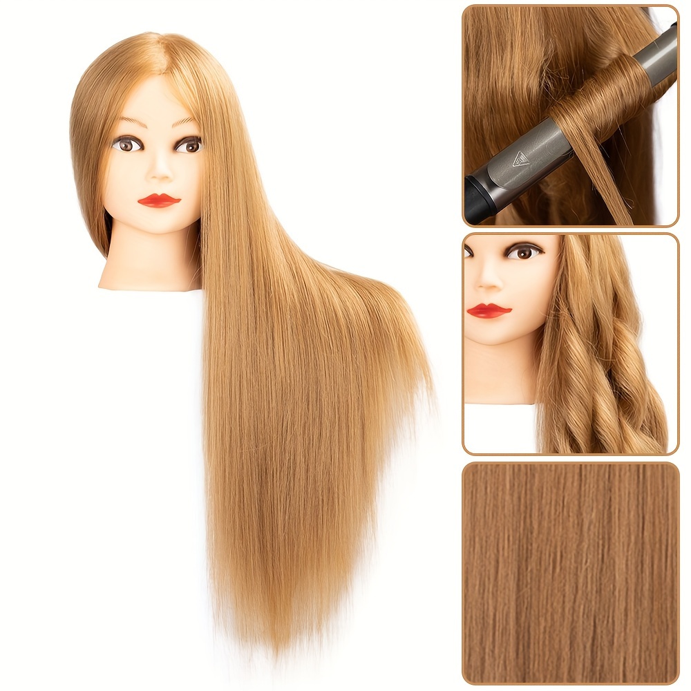 Blonde Mannequin Head With 80% Human Hair For Hairstyles