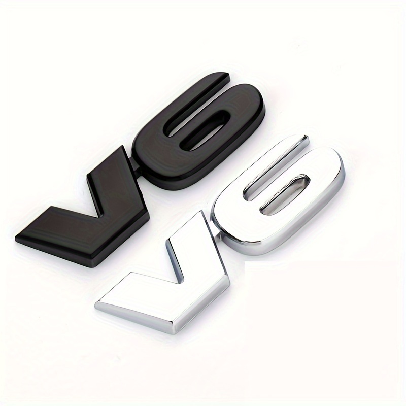 

Car Styling V6 Engine Logo 3d Metal Alloy Adhesive Emblem Rear Trunk Badge Fender Sticker Car Body Decal Auto Accessory
