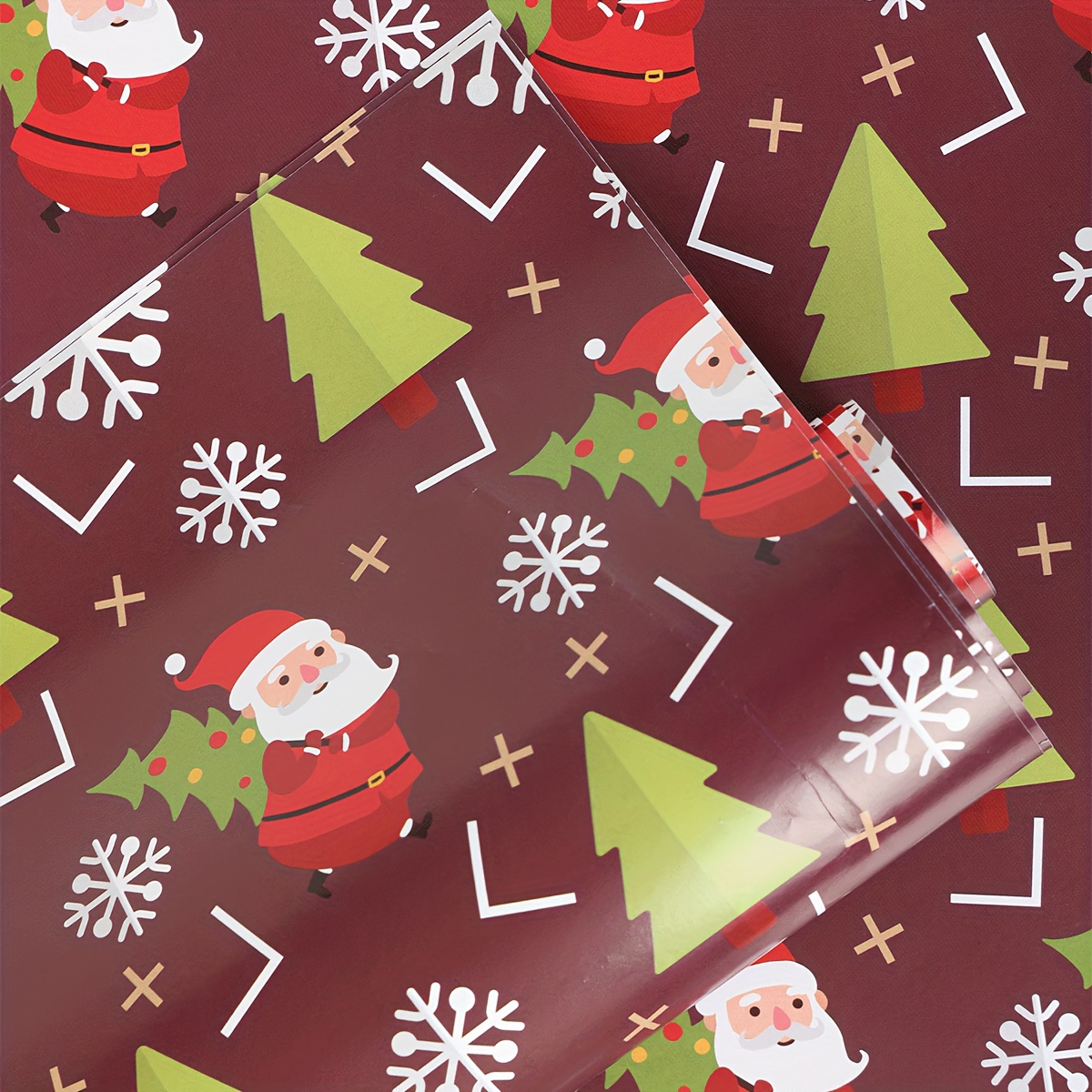 Merry Christmas Gift Wrapping Paper Christmas Tree Snowman - Temu