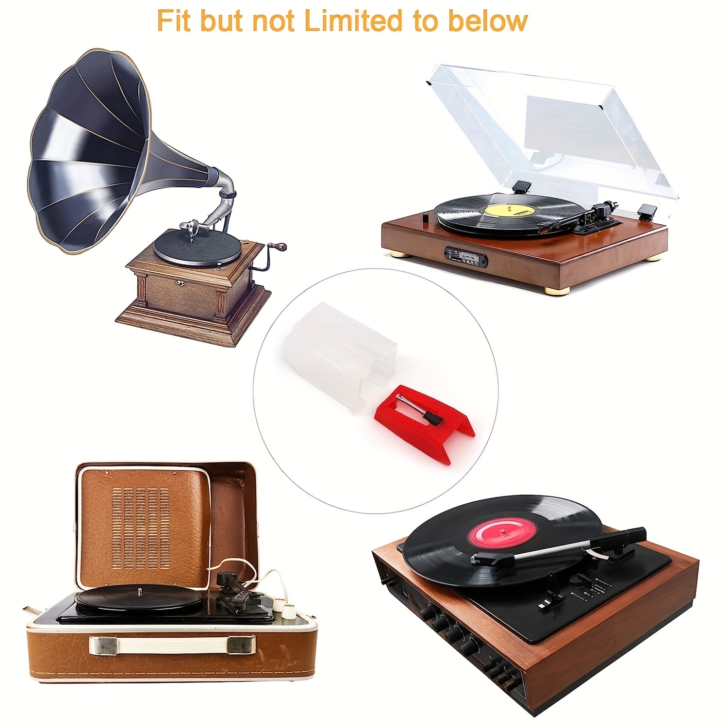  Aguja para tocadiscos, repuesto Gartopvoiz Diamond Stylus para  tocadiscos, LP, fonógrafo (paquete de 2) : Instrumentos Musicales