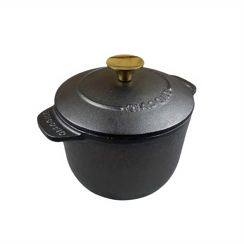 3.7L Pumpkin Shape Cast Iron Dutch Oven With Stainless Steel Knob