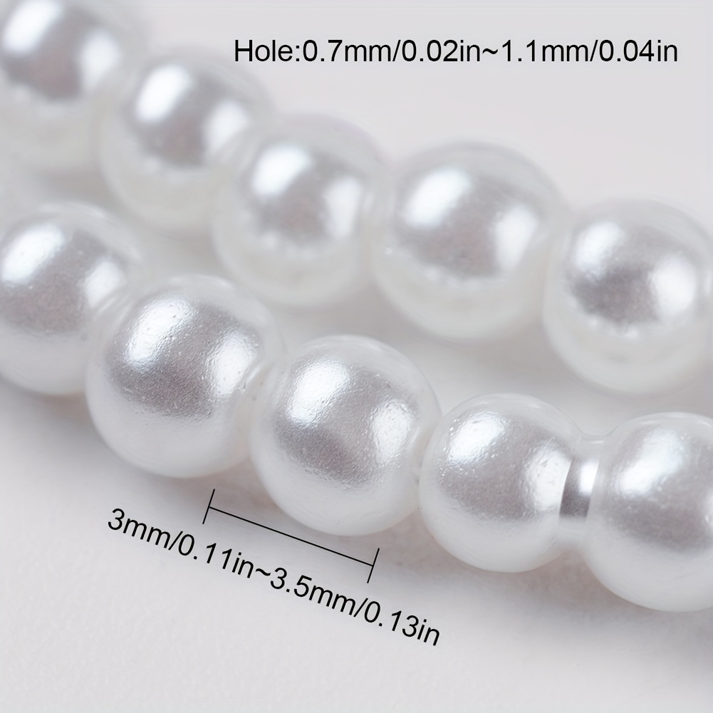 3mm PureCrystal 5809 Mini Round beads without hole - White Pearl x25 -  Perles & Co