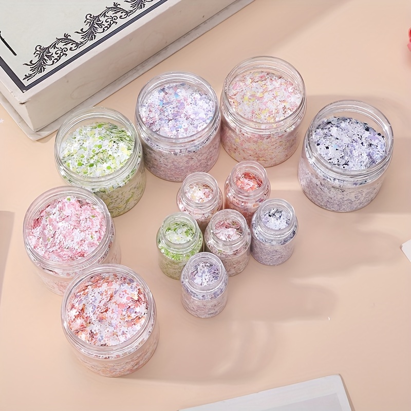 Epoxy Resin Accessories Kit With 3 Layers Box Filling Sequins Powder  Metallic Foil Flakes Dried Flowers