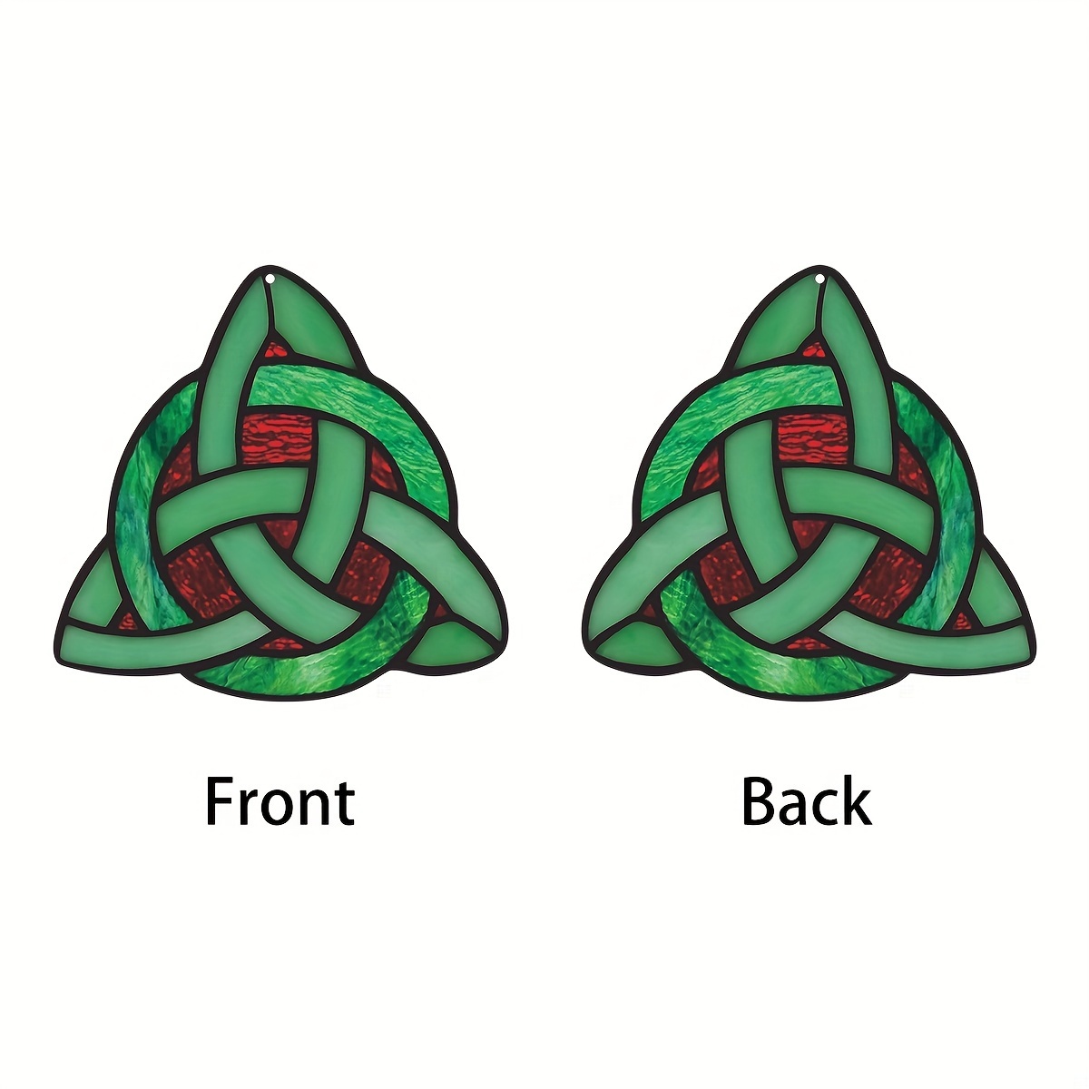 Celtic Trinity Knot Stained Window Hanging st Patrick's Day - Temu