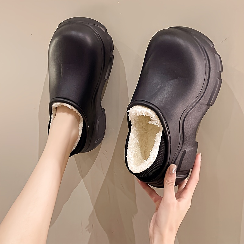 Botas Lluvia Tobillo Forro Felpa Mujer Zapatos Impermeables - Temu