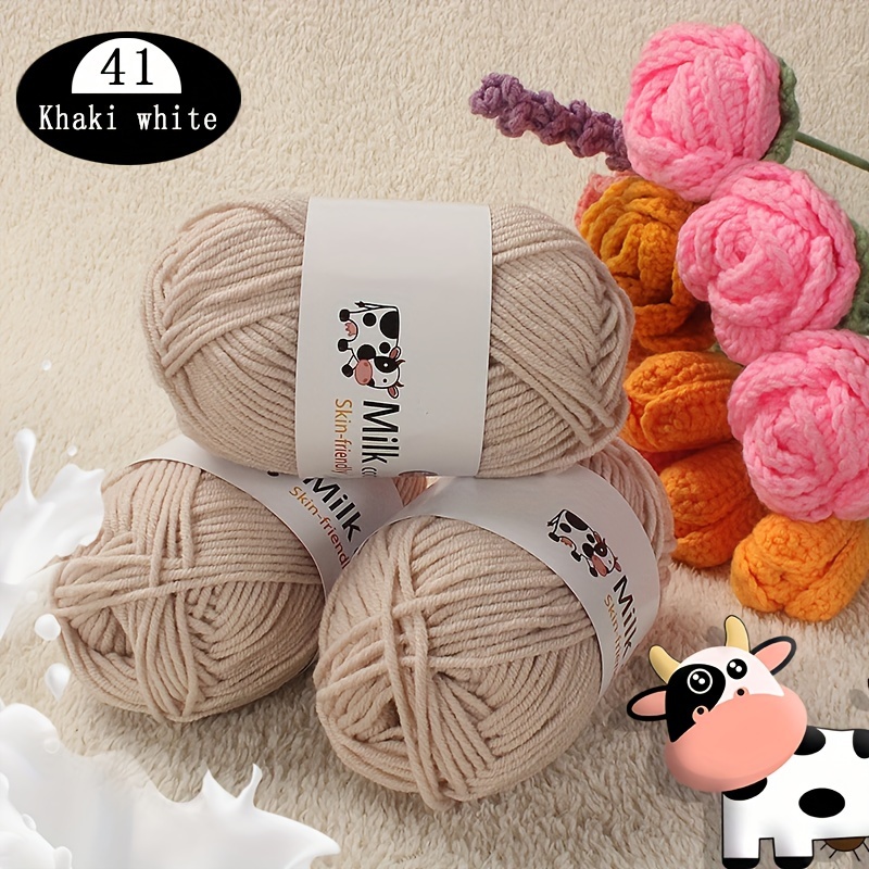 5-ply Soft Milk Cotton Yarn For Diy Kitting And Crocheting Sweater, Hat,  Scarf And More, - Temu United Arab Emirates