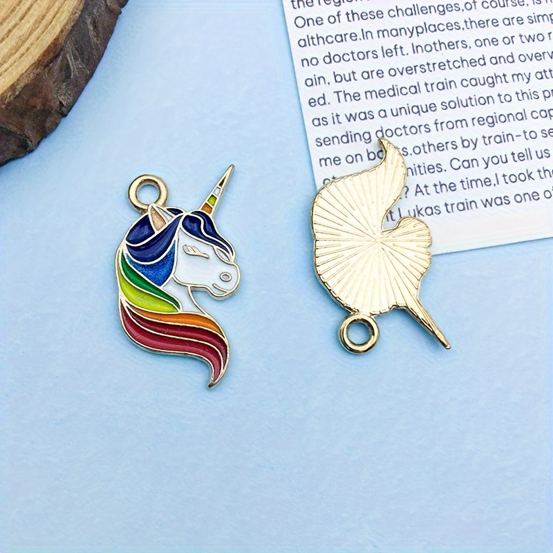 Cute Enamel Unicorn Pendant Alloy Charms For Diy Jewelry Necklaces  Bracelets Earrings Diy Jewelry Accessories - Temu