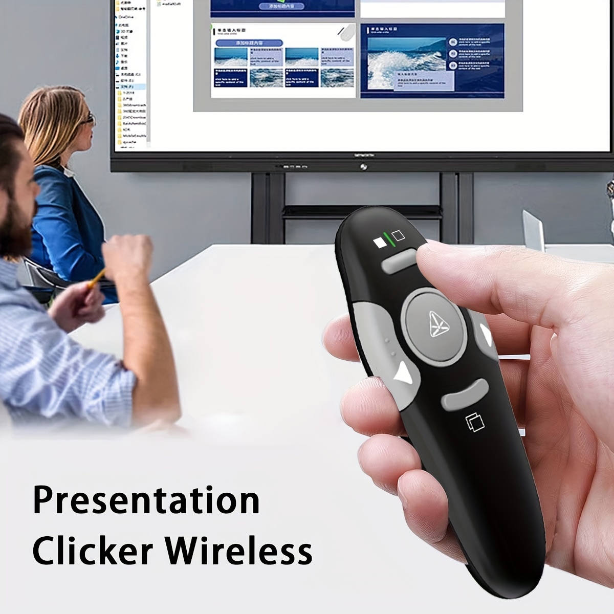 Presentation Clicker Pointer,2.4GHz Wireless Presenter Remote Presenter  Clicker for Slideshow PowerPoint Presentation Pointer for Mac, Keynote