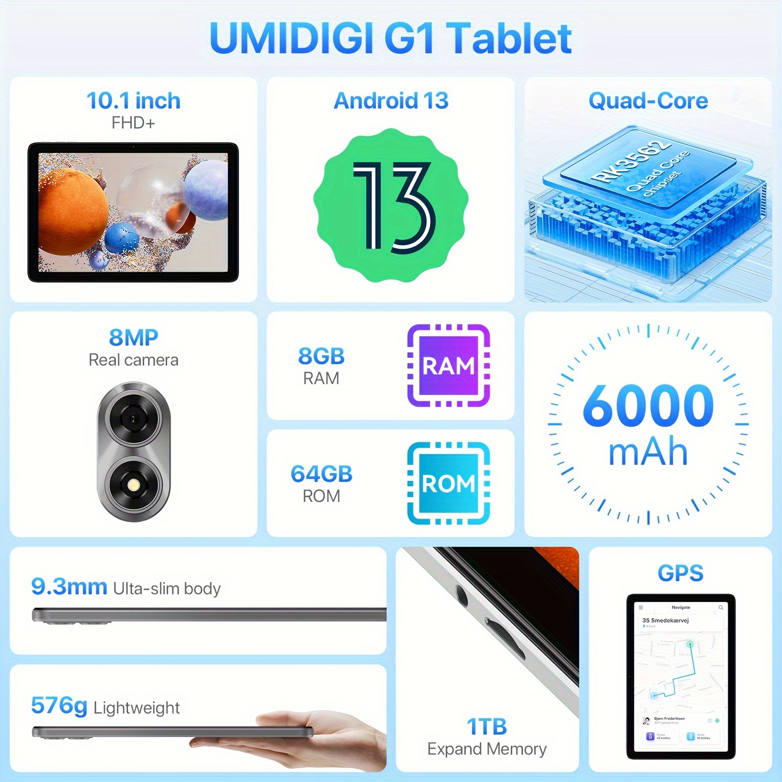 Tab G1 Android 13 Let 2023 4gb+64gb 1tb Expand Wi fi - Temu