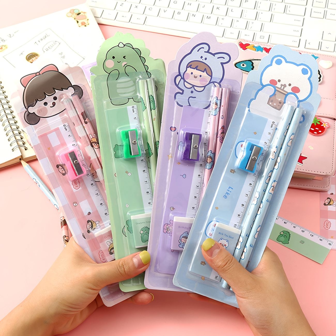 5pcs Set Cartoon Pencil Set Pencil Funny Writing Tool For Office School -  Office Products - Temu