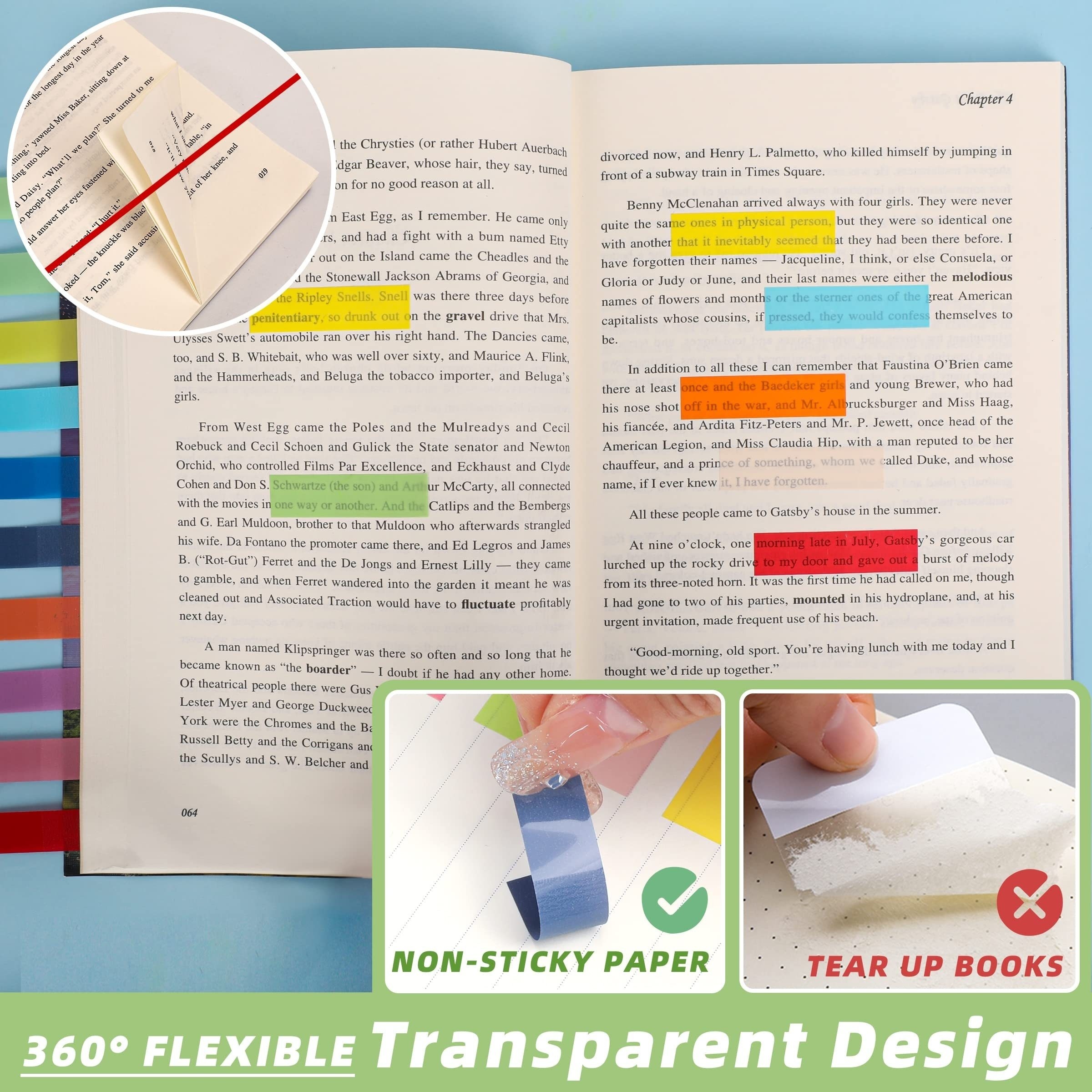 Sticky Tabs,book Annotation Kit,book Tabs Transparent,index Tabs