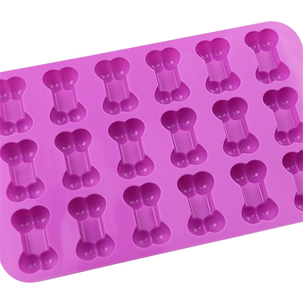 18 Units 3D Dog Bone Ice Trays Silicone Pet Treat Molds Soap Chocolate  Jelly Candy Mold