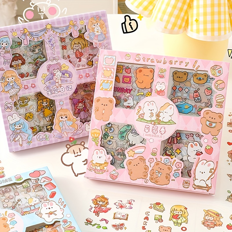 100 pcs Kawaii Cartoon small Stickers Cute Mini Decorative