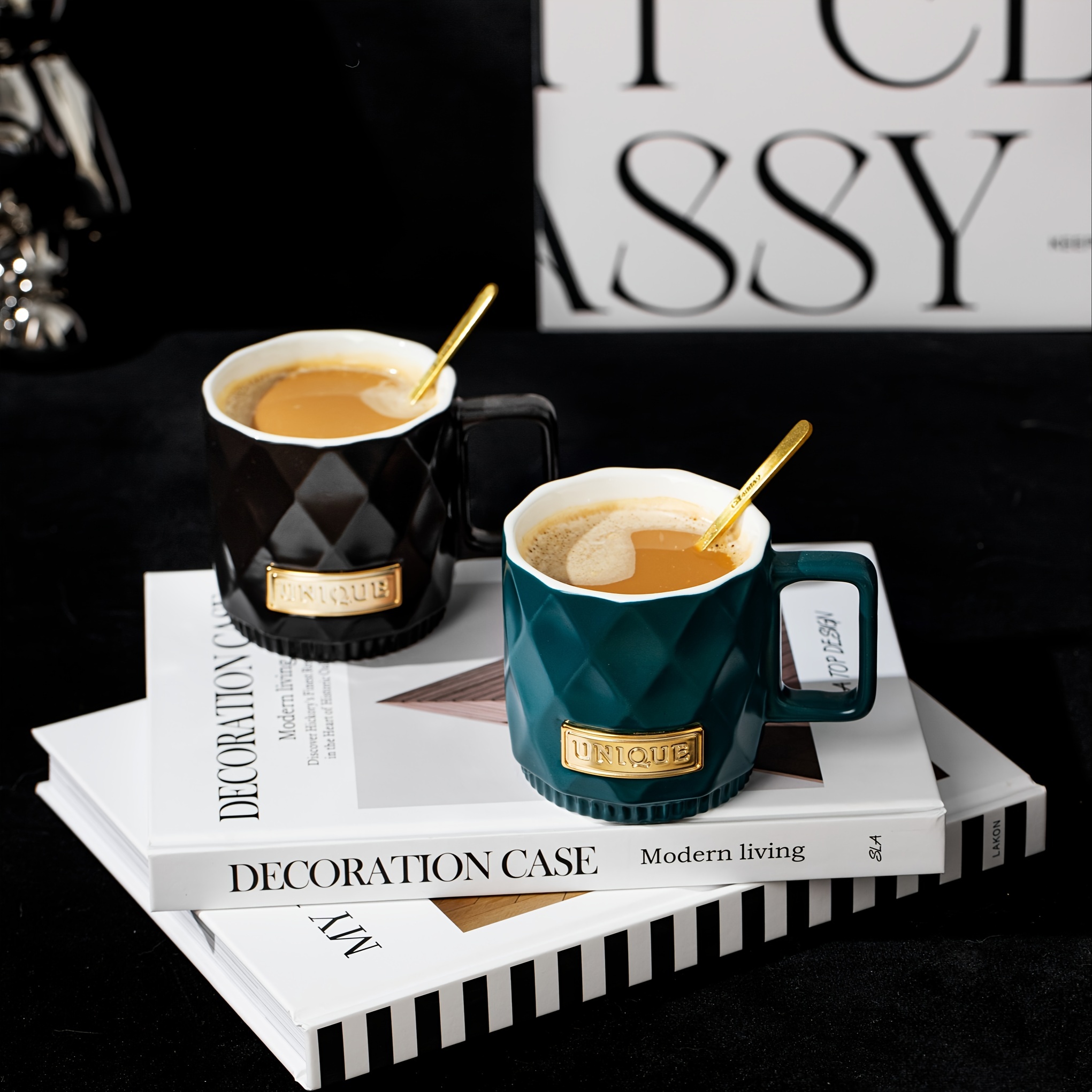 Gift Box Design Coffee Mug With Lid Ceramic Coffee Cups - Temu