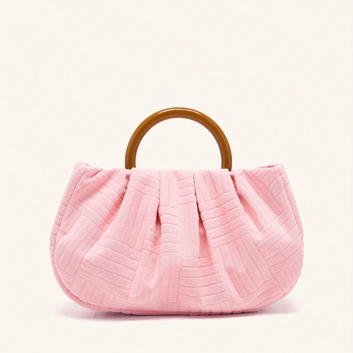 Top Handle Ruched Bag, Green Jacquard Fabric Handbag, Women's Elegant  Clutch Purse (9.84*6.3*2.36) Inch - Temu