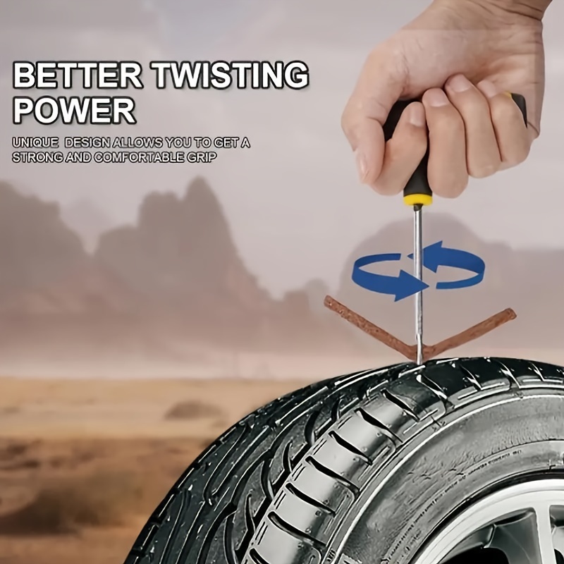 8pcs set complete car and motorcycle tire repair kit easy to repair punctures and replace tires quick emergency tape for vacuum tires details 1