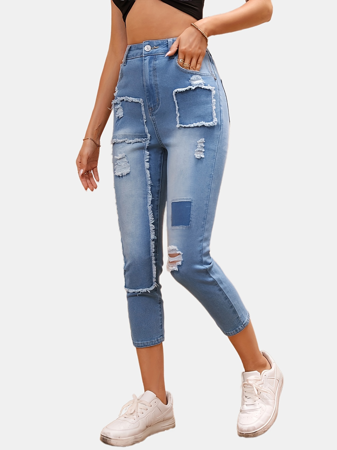 Ankle Jeans For Women - Temu