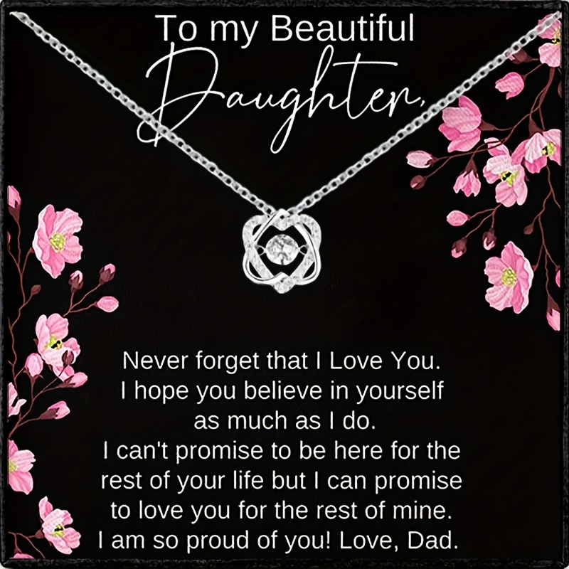 to My Beautiful Daughter. Never Forget That I Love youDaughter Gift Graduation, Christmas Gift, Daughter Necklace, Graduation Gift, Birthday Gift