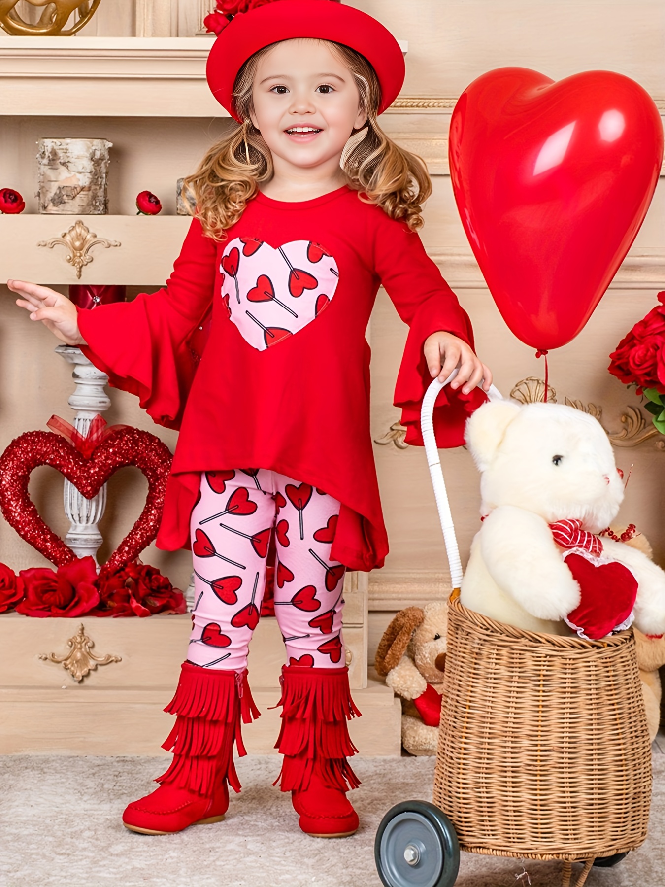 Toddler Valentines Outfit - Temu