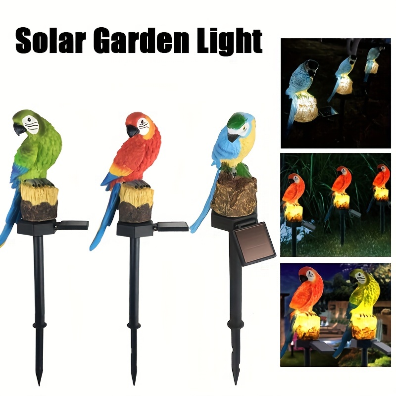 Lampe solaire de jardin, perroquet, lampe solaire de jardin, lampe