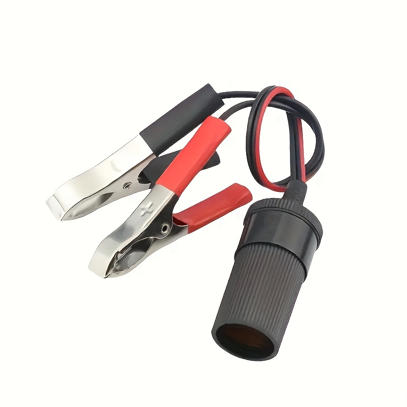 12V Battery Clamp Terminal Clip-on Car To Cigarette Socket Lighter Adapter  NICE
