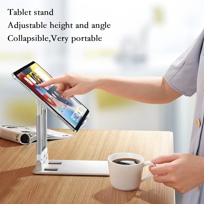 Soporte para tablet para escritorio, soporte ajustable de aluminio  giratorio de 360 grados, compatible con iPad Pro 9.7, 10.5, 12.9, Air,  Mini
