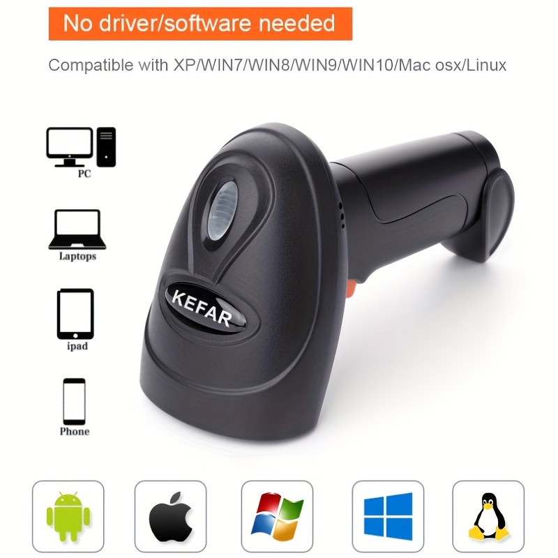 Barcode Scanner Mini Wireless Qr Code Reader Portable 1d/2d - Temu