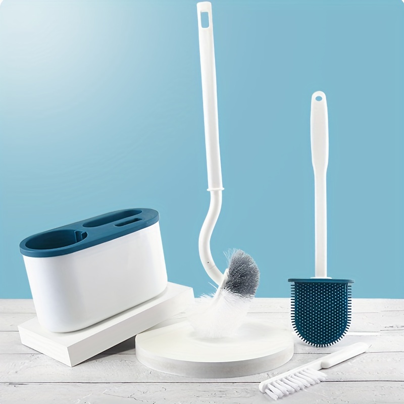 Toilet Brush With Holder Set, Wall Mounted Toilet Cleaning Scrub