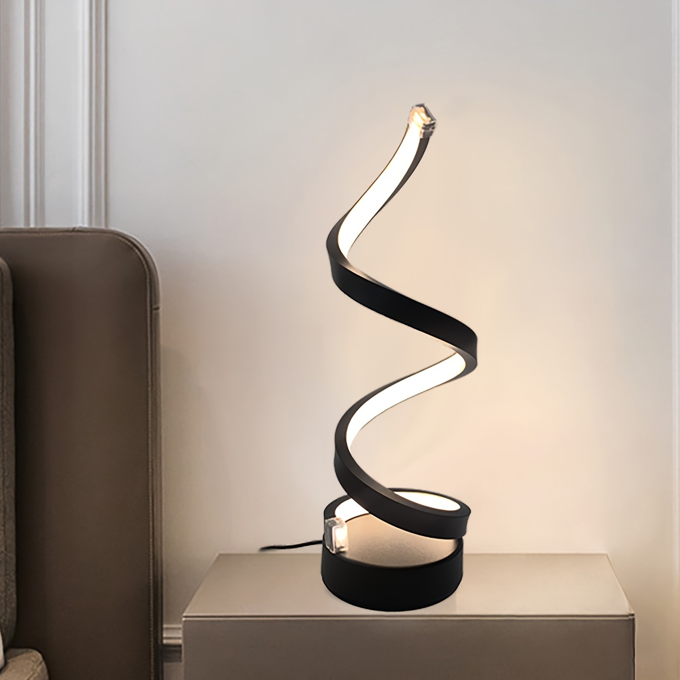 Spiral Table Lamp Powered Usb Dimmable 3 color Metal - Temu