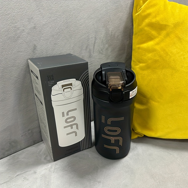 Insulated Stainless Steel Travel Mug, Large Capacity, Souvenir Gift, Coffee Cup, Suitable For Iced And Hot Drinks, Cream