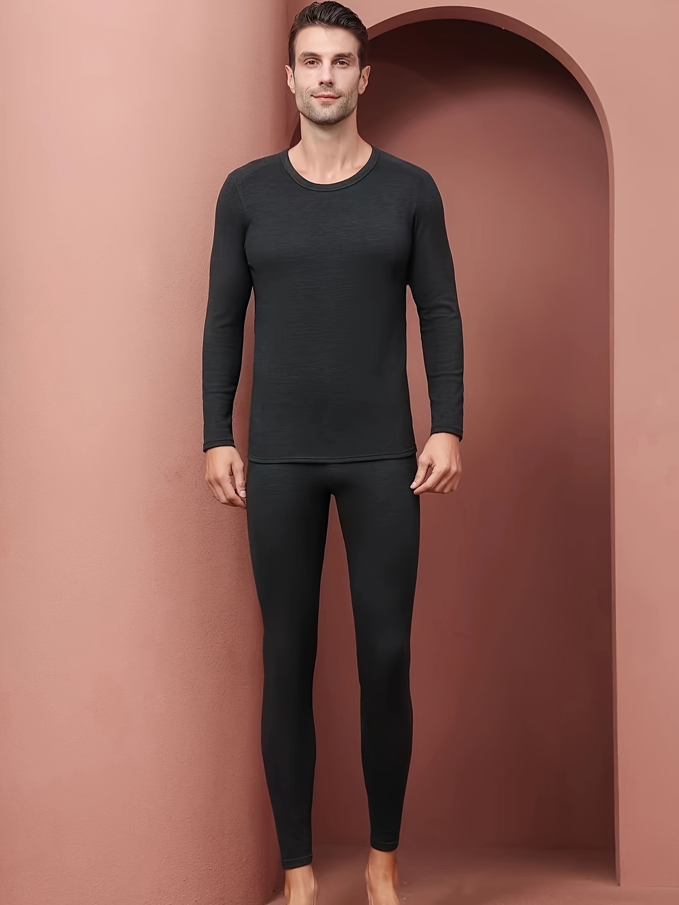 Men's Thermal Underwear Clothing Set Warm Long Johns Pants - Temu