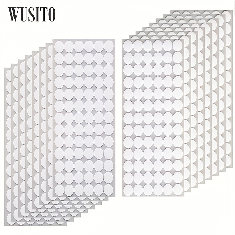 80PCS(40Pairs)Self Adhesive Dots 80pcs (40 Pairs) White Hook & Loop Dots  Sticky Back Coins 20mm for School Classroom Office Home