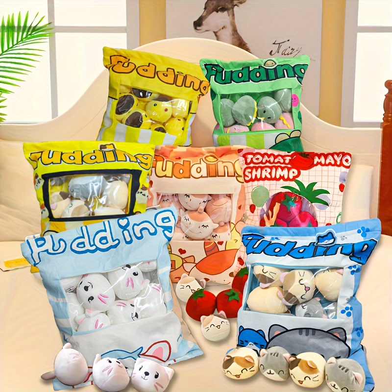 Plush Toy Snack Set Plush Pillow Throw Pillow Removable - Temu