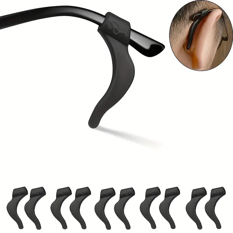 Comfortable Soft Silicone Anti Slip Ear Hooks for Glasses Eyeglass  sunglasses