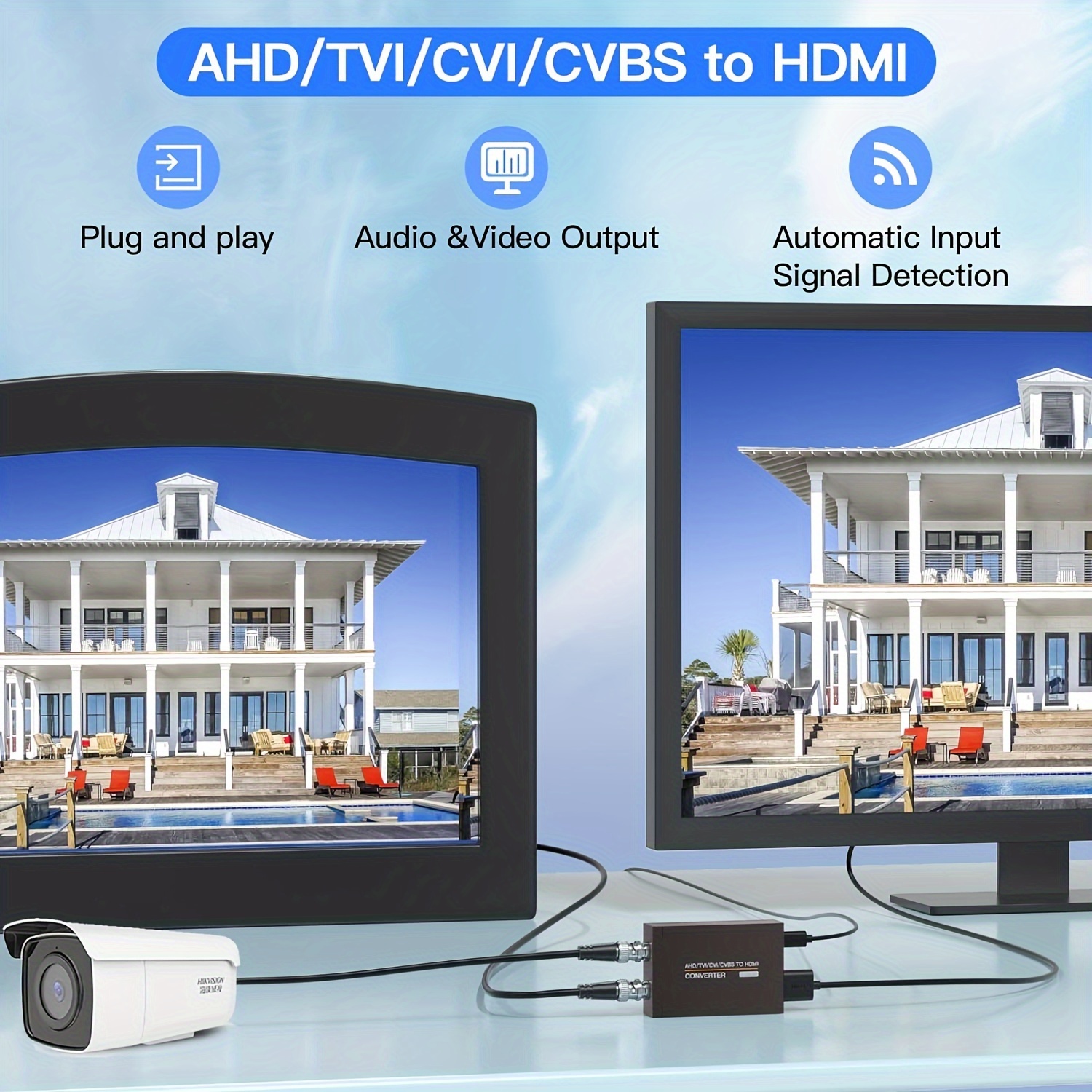 Ahd Tvi Cvi Cvbs To Converter Full Hd 4k 720p 1080p 3mp 4mp 5mp