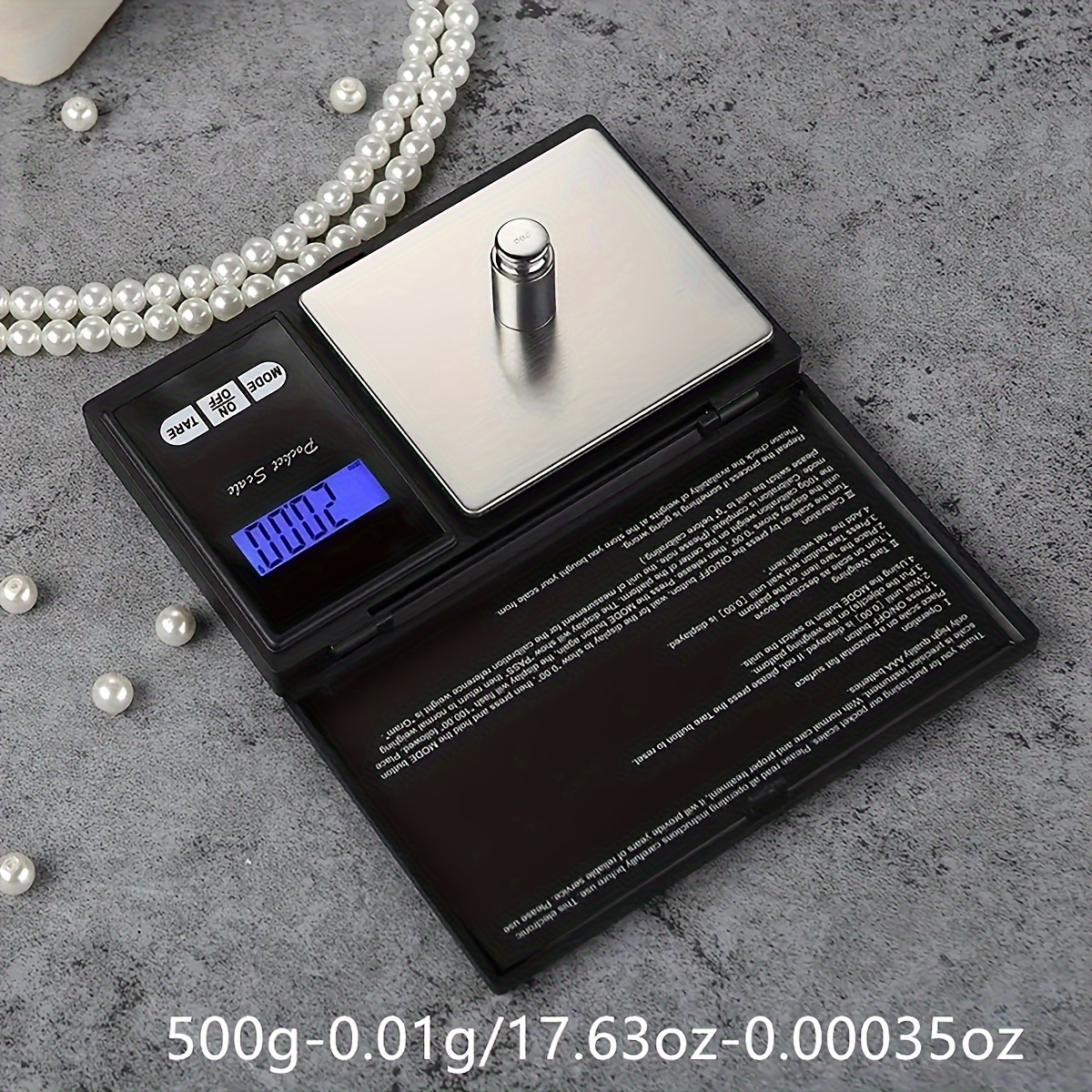 1pc 500g/0.01g Pocket Scale, Portable Tools Box Jewelry Scale With 0.001g  Accuracy, Mini Digital Scale For Gold, Mini Kitchen Scale