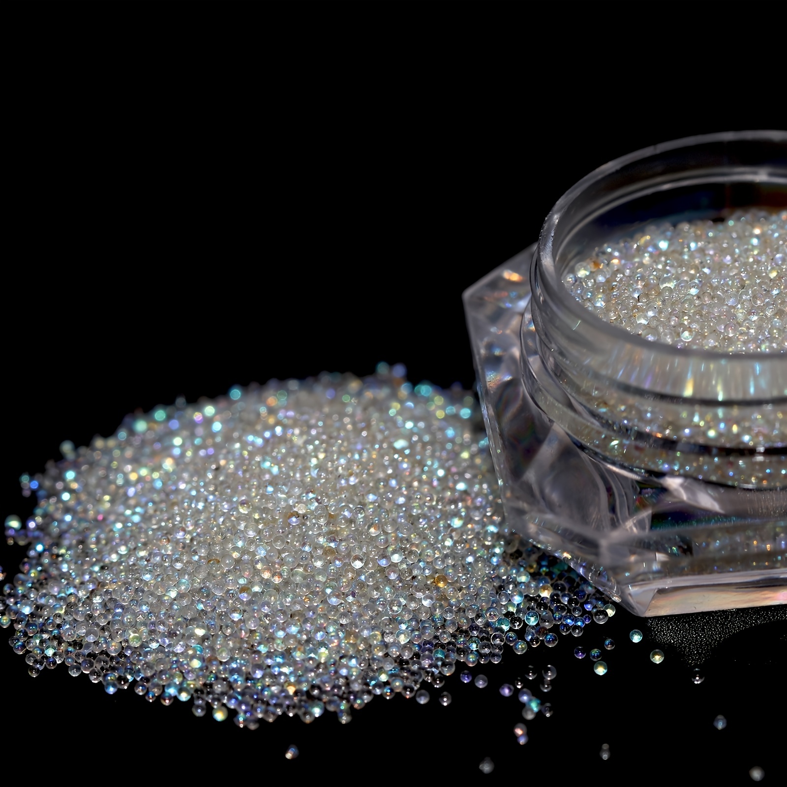 4 Bottle Micro Rhinestones Pixie Crystals Caviar Beads-Crystals