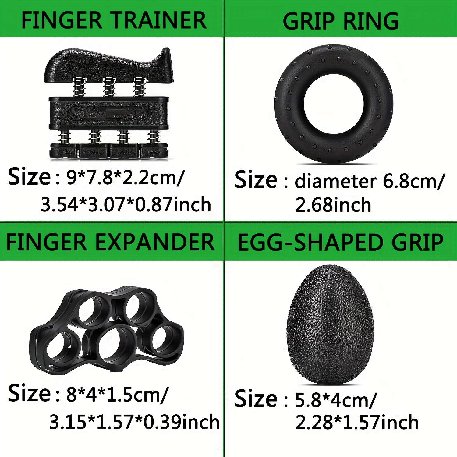 Hand Grip Strengthener Set - Adjustable Resistance Forearm Trainer for Men