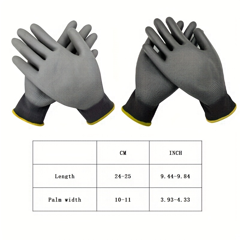 Ultra thin Pu Coated Work Gloves Excellent Grip Nylon Shell - Temu