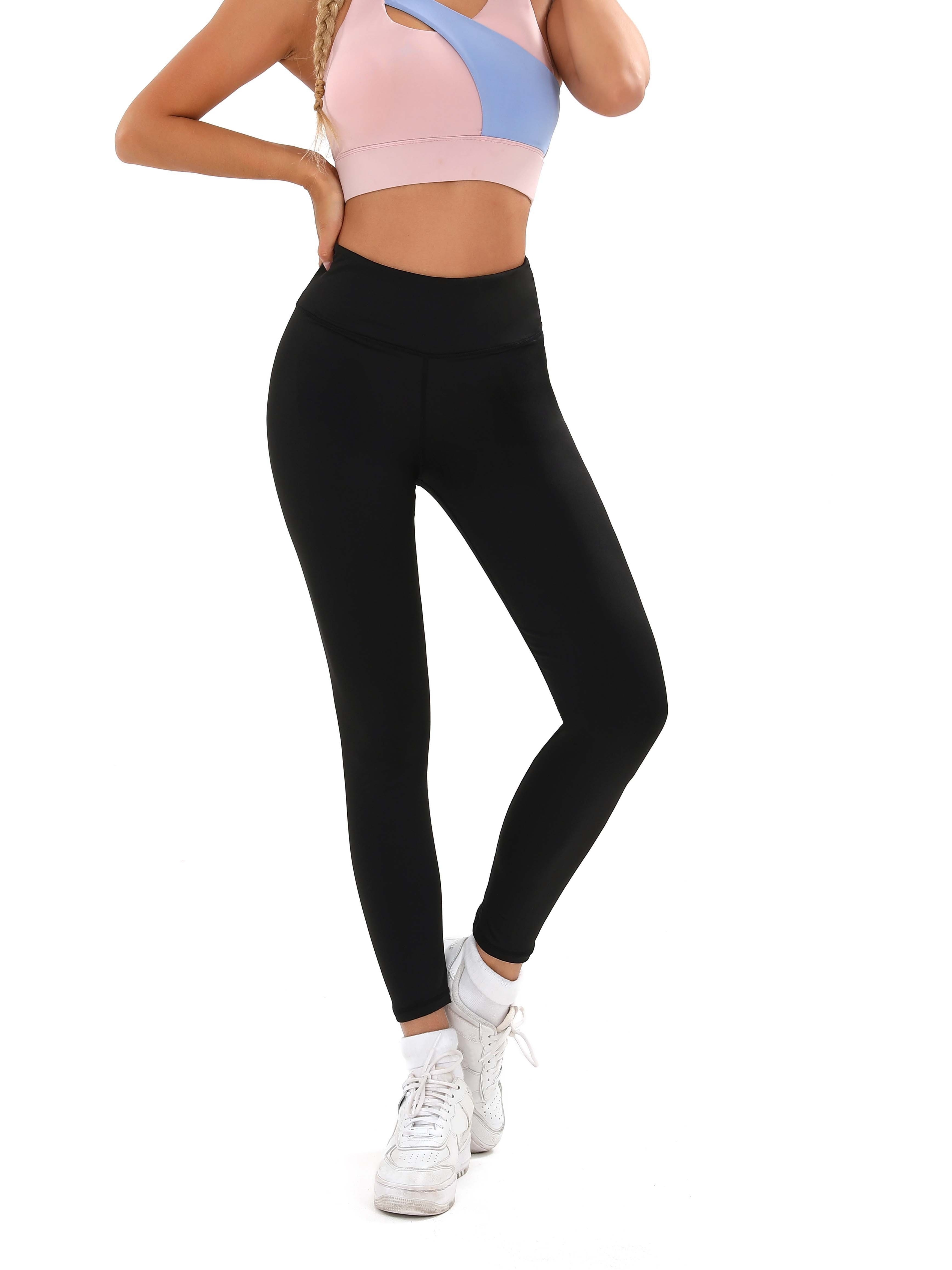 Women Comfy Sports Solid Leggings Breathable Soft Stretchy - Temu