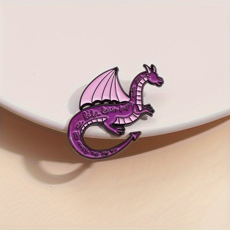 Purple Dragon Brooch Pins Cartoon Badges Hat Backpack - Temu