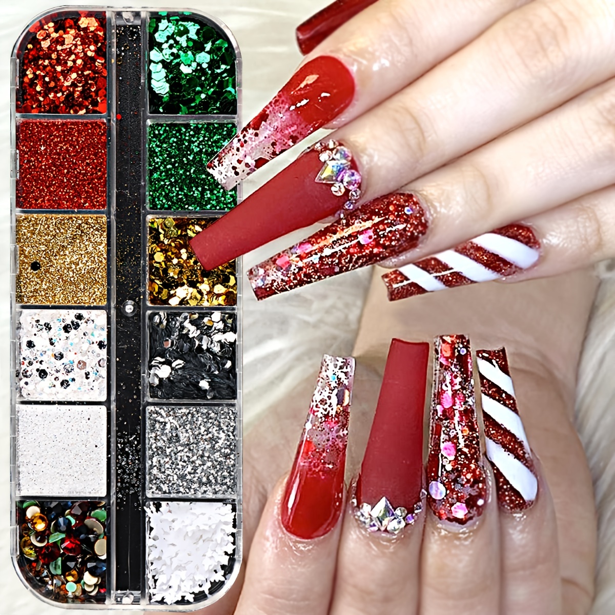Glitter Decorated Nail 2023 - See more than 70 glitter nail designs and  trends