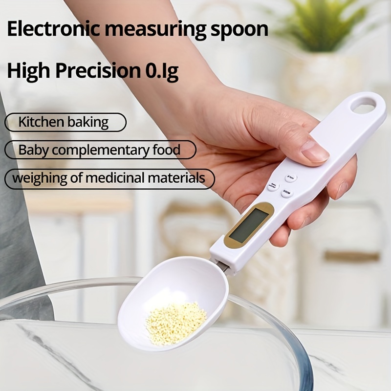 1pc White Kitchen Scale, Mini Digital Spoon Scale, Accurate